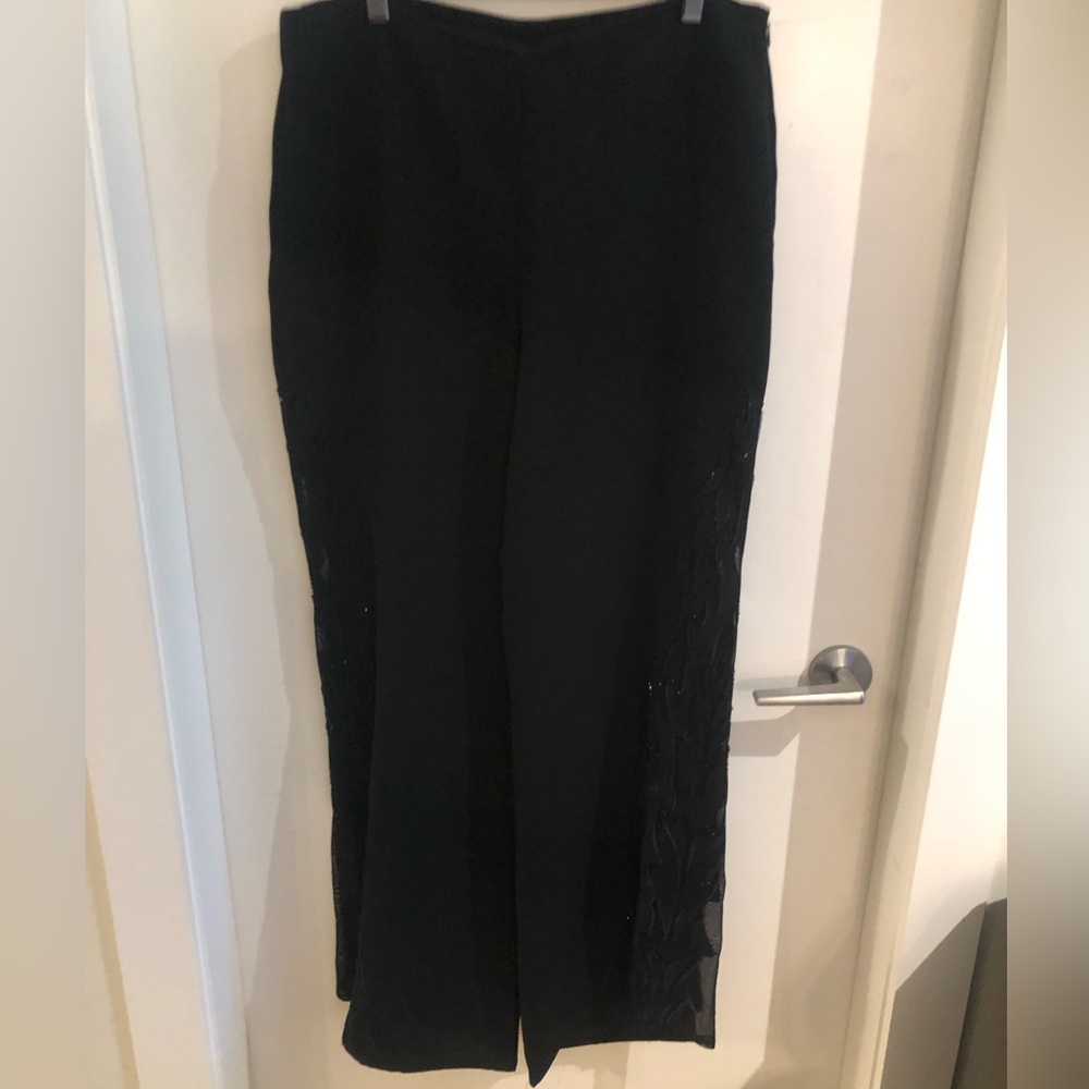 COPY - 2 PC Nygard Dress Pant & Jkt 12 Set Black w Sequinned Flame Detail on Pa… - Picture 11 of 16